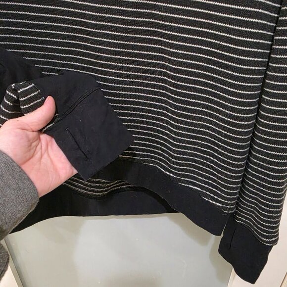 Lululemon Striped Sweatshirt Black White Long Sleeve Soft Lightweight Pullover - Picture 5 of 7